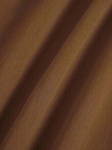 Rusticease Plus Solid Elastic Waist Skirt - Khaki - View 7