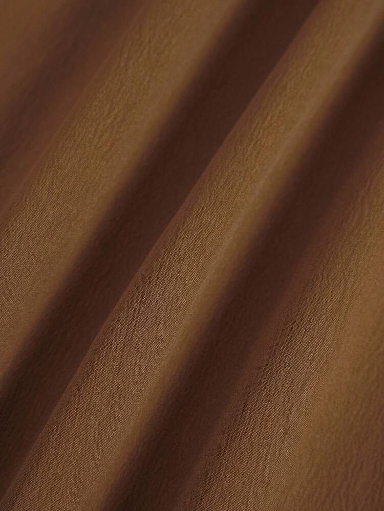 Rusticease Große Größe Rock mit Einfarbig elastisch Bund - Khaki - Übersicht 7