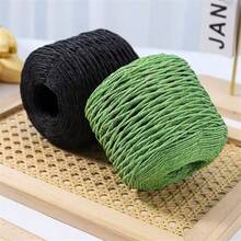 1 pieza de Hilo de Rafia, Cuerda de Rafia, Materiales de Suministros de Ganchillo y Tejido DIY para Sombreros, Bolsos, Cojines, Cestas