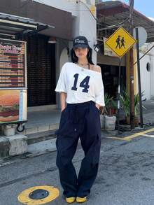 Jouncy Women Digital Print Round Neck Convertible Shoulder Short Sleeve T-Shirt, Summer Graphic Tees Women Tops