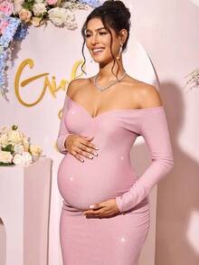 Loomaby Maternity Dresses,Gender Reveal Dress,Maternity Dress, Baby Shower Dress Maternity Photoshoot Dress Pink Maternity Dress Pregnant Dress Baby Shower Guest Outfit Maternity Dress Baby Shower