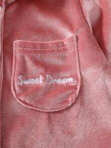 2 件新生儿简约可爱粉色和白色长袖连体衣套装，婴儿睡衣 - 彩色 - 查看 5