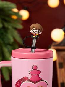 HARRY POTTER X SHEIN 1pc / 3pcs Cartoon Figure Graphic Dust-Proof Reusable Straw Cap, Suitable For Straws With A Diameter Of 8-10 Mm