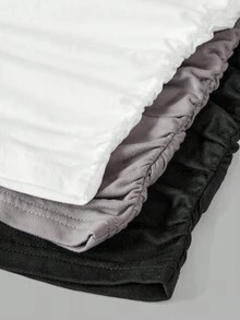 SHEIN Girlism Bộ 3 áo thun tay dài cổ tròn màu trơn cho bé gái tuổi teen - Nhiều màu - Xem 4