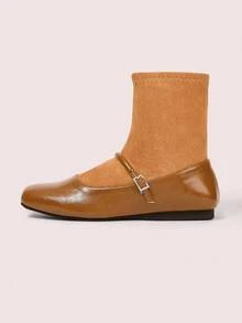 CUCCOO DOLLMOD Daphne Women's Black Ankle Boots For Autumn/Winter - Brown - View 7