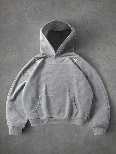 PAVTROS Sudadera con capucha casual de manga larga con bolsillo y estampado de letras para hombre, otoño