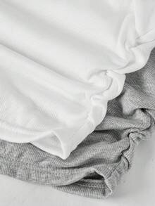 SHEIN Girlism 2pcs/Set Teen Girl Minimalist Comfortable Ruched Bandeau Bralette - Multicolor - View 4