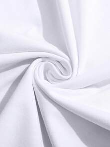 SHEIN 女式卡通人物印花短袖休闲常规圆领 T 恤，夏季 - 白色 - 查看 6