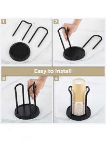 Portabicchiere monouso, portabicchiere da scrivania, estrattore per bicchieri, portabicchieri multifunzionale, portabicchieri per caffè domestico - Multicolore - Visualizzare 8