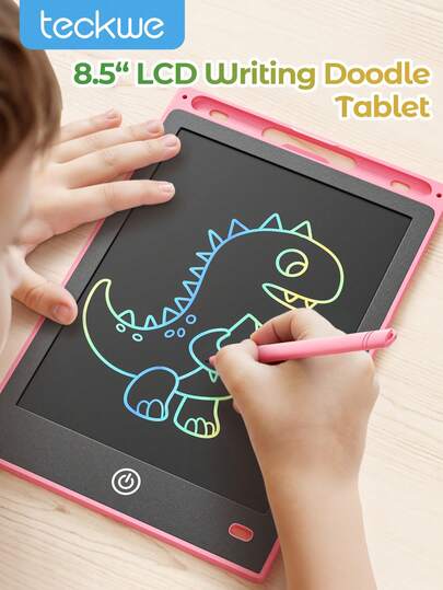 Teckwe 1pc LCD Writing Tablet Graffiti Board Toy, Color Screen Drawing Board, Erasable And Reusable Children Handwriting Board, Suitable For Home School Education And Learning, Kids Toys For Girls And Boys, Birthdays & Back To School Gifts