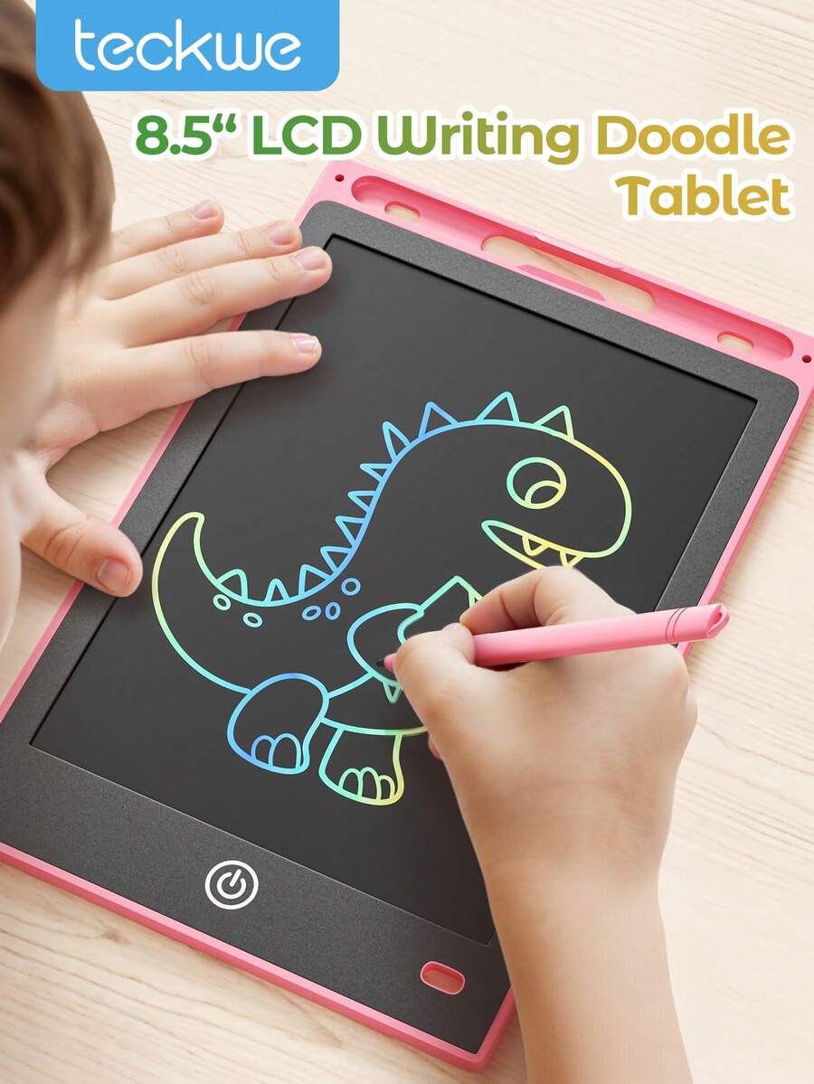 Teckwe 1 件液晶书写板涂鸦板玩具，彩色屏幕绘图板，可擦除和可重复使用的儿童手写板，适用于家庭学校教育和学习，适合男孩和女孩的儿童玩具，生日和返校礼物