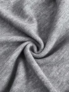 SHEIN Maternity Casual Solid Color Turtleneck Wrap Nursing Sweater, Autumn/Winter  Women's Sweater  Warm And Flannel - Grey - View 7