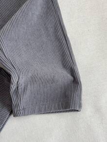 Playful Pals Conjunto de 3 piezas para niños pequeños: sudadera con cuello redondo y estampado de letras casual, chaleco sin mangas con cuello contrastante y pantalones de cintura elástica, adecuado para actividades al aire libre de otoño/invierno