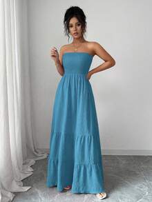 Rafferiza INS Style Strapless Casual Summer Dress For Women