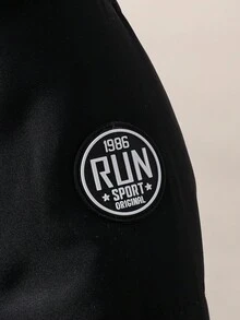 1pc Boys' Casual Hooded Padded Coat, Suitable For Daily Commute, Winter Fall - Black - View 6