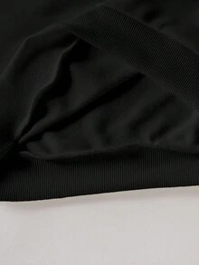 Bộ 2 món gồm áo hoodie và quần cargo cho bé trai, trang phục mùa đông, áo hoodie đen phong cách đường phố và quần cargo rằn ri, trang phục thu đông cho trẻ em. - Nhiều màu - Xem 6