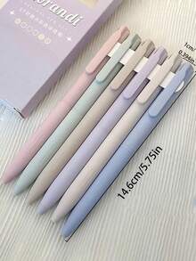 3/6支/套彩色凝胶笔，快干笔，0.5毫米细头黑色圆珠笔，适用于办公室和学校的流畅书写笔，返校用品 - 彩色 - 查看 10
