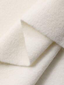 Livesso 女式秋季蕾丝拼布 V 领宽松上衣和休闲裤针织两件套 - 白色 - 查看 7