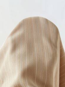 Maija 女士休闲通勤条纹低腰直筒裤 - 卡其色 - 查看 9