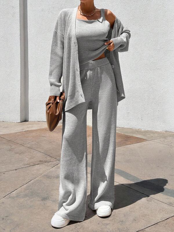 EURMUSE DONNA Set da 3 pezzi TOP, CARDIGAN E PANTALONI