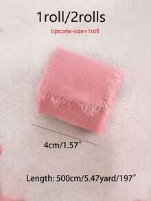 1/2/3rolls Diy Handmade Tassel Fabric Gift Packaging Chiffon Ribbon, Sky Blue 197*1.5 Inches Ribbon Suitable For Wedding Invitation, Bridal Bouquet, Gift Packaging, Diy Crafts, Bow Making,Christmas - 淺藍色 - 查看 13