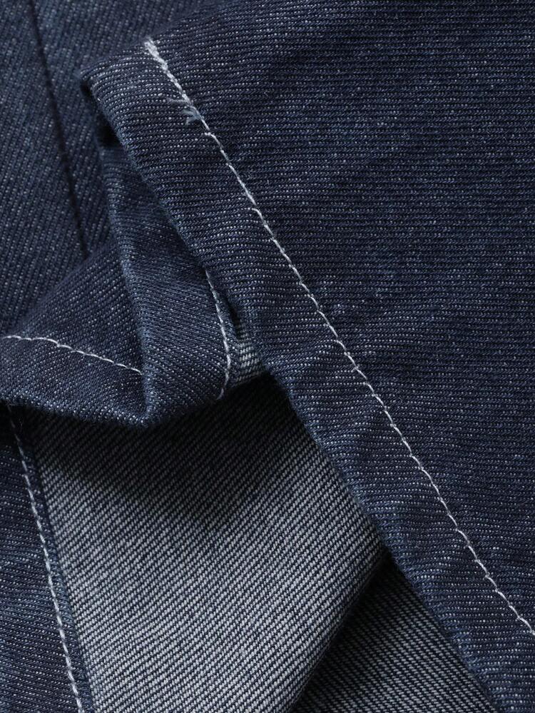 Women's Autumn Long Sleeve Single-Breasted Cargo Pocket Denim Jacket And Jeans Casual Suit