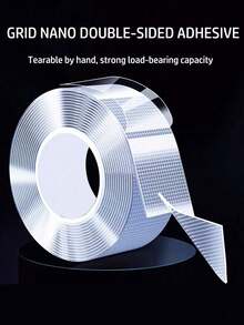 10M/5M/3M/1M Nano Grip Tape - Heavy Duty Double Sided Adhesive Waterproof Removable For Wall Decor Indoor Outdoor Use No Residue Damage-Free Removal - Transparent - View 4