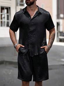 Manfinity Homme Men Shirt Co-Ords  Halloween Party - Black - View 5