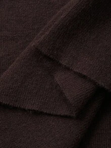 DAZY 棕色圆领修身毛衣裙，女款，秋冬 - 棕色 - 查看 6