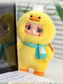 Cute Duck & Bear Vinyl Toy - Desk Decor Keychain, Christmas Thanksgiving Gift For Women Non-Plush Filling - Multicolor - View 2