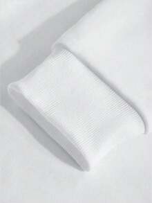 EMERY ROSE Süßer Hund Denim-Muster Damen Große Größen Lässig Sweatshirt - Weiss - Übersicht 4