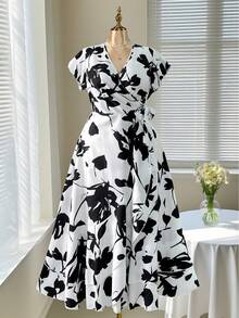 Rometta 万圣节大码连衣裙 - 黑與白 - 查看 8