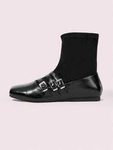 CUCCOO DOLLMOD Daphne Women Black Ankle Boots For Autumn/Winter - Black - View 7