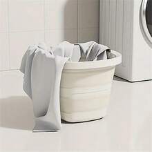 Portable Folding Bucket Thickened Handheld Plastic Bucket Car Home Dormitory Travel Outdoor Fishing Camping Equipment - Multicolor - View 5