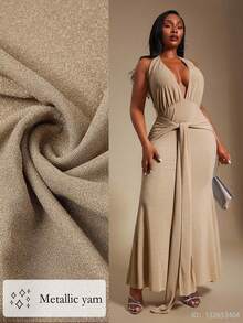 SHEIN SXY Robe moulante maxi dos nu élégante et sexy avec lien pour femmes grandes tailles. Convient pour sirène de bureau sexy, coquette, bal, Saint-Valentin, croisière, navette, affaires, rétro, fête, villégiature, vieille fortune, riche en couches, soirée, rassemblement, minimalisme, anniversaire, événement formel, Gyaru, Ibiza, Nashville, pause, modeste, chic, décontracté, shopping, streetwear, sortie, accentuer votre corps, mettre en valeur la silhouette