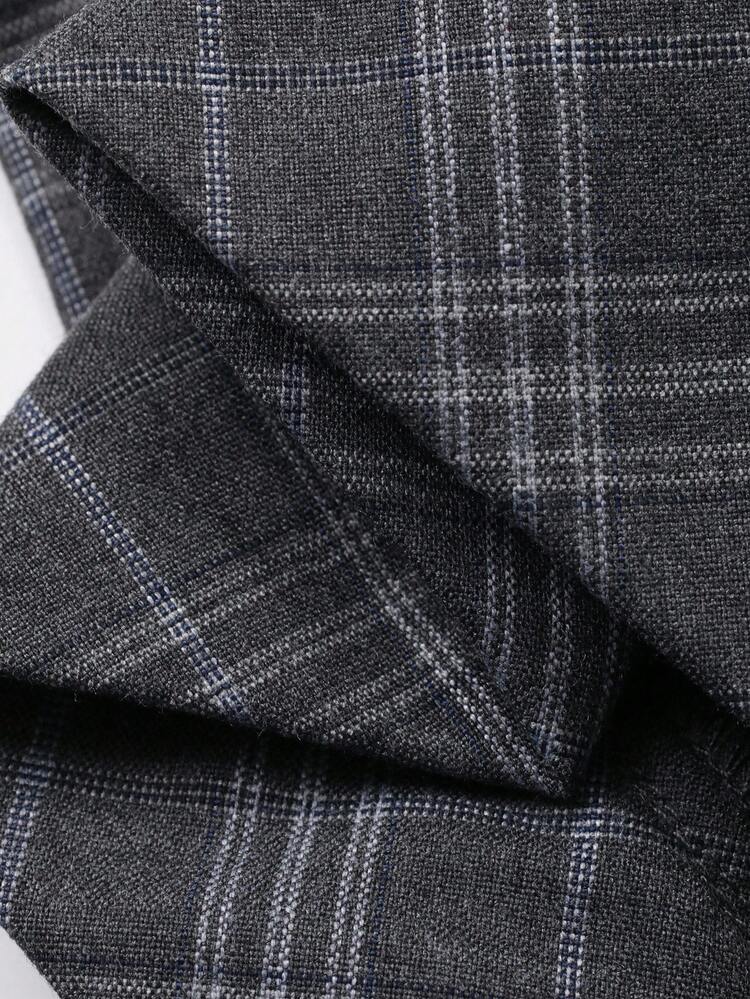 Men's Letter Plaid Print Shirt & Pants Loungewear Set, Autumn, Fall Winter Clothes Pajama