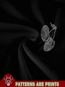 Attitoon Women's Cute Cherry Pattern Casual & Sexy Cami Top, Suitable For Summer Back To School - Black - View 3