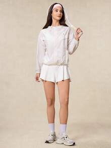 OutZeal WeatherProof-Air Water-Resistant UPF50+ Lightweight Packable Oversize Jacket Women Side Mesh Panle For LightRain Everyday Daily Casual