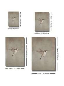 SHEIN Set Of 2 Unframed Vintage Hummingbird Wall Art Canvas Poster Print Minimalist Retro Bird Farmhouse Decor Rustic Painting For Apartment,Living Room,Bedroom,Modern Home Decoration