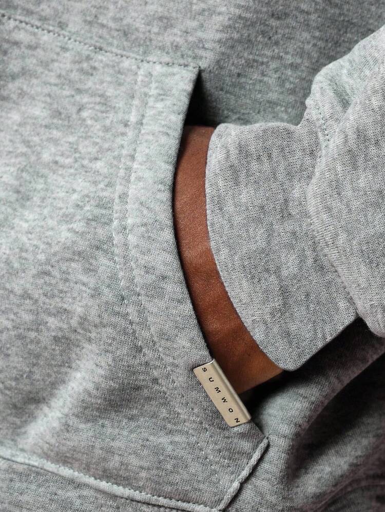 Full Zip Hoodie With Ribbed Cuffs And Pockets