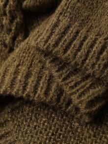 DAZY Young Girls Casual Solid Color Knitted Sweater And Skirt Set, Autumn/Winter - Green - View 8