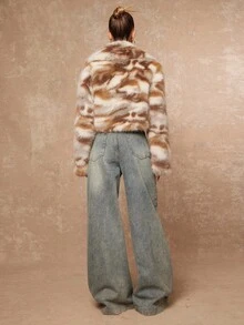 Lumalex Áo khoác lông giả dáng rộng, ngắn, cổ lông thú sang trọng dành cho nữ mùa đông thu, thích hợp cho dạ hội, tiệc tùng, tiệc chiêu đãi, phong cách kín đáo, lấp lánh, lễ hội, đi chơi, du lịch, ngoài trời, nhiều lớp, mùa cưới, tiệc tùng, lễ Al-Adha, tiệc năm mới, trang phục dự tiệc, dạ hội, váy dự tiệc mùa thu. - Nhiều màu - Xem 8