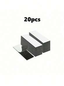 SHEIN 10/20/40/60pcs Self Adhesive Hook And Loop Strips, Sticky Back Tape Fastener, Heavy Duty Mounting Strips For Home Or Office Use - Instead Of Holes And Screws - Black - View 19