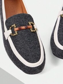 MOTF PREMIUM ZAPATOS PLANOS CUADRADOS CÓMODOS Y CASUALES PARA MUJER - Gris Oscuro - Ver 6