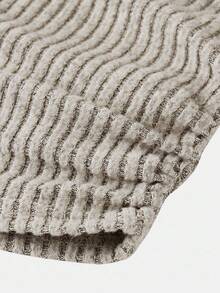 SHEIN 青少年女孩秋冬休闲时尚百搭罗纹露肩/露肩两用 T 恤上衣带口袋和直筒裤套装，适合周末、休闲外出、返校