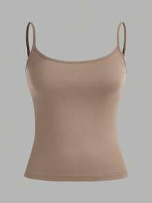 SHEIN EZwear Áo ba lỗ ngắn tay thêu họa tiết dành cho nữ, gợi cảm và ôm sát, phù hợp cho mùa hè - Nhiều màu - Xem 6