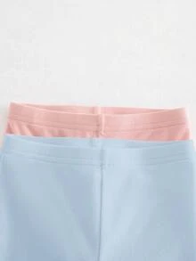 Cozy Pixies 2 pezzi Set pigiama aderente per bambina, top a girocollo a maniche lunghe e pantaloni in maglia morbida tinta unita