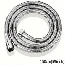 Stainless Steel Shower Hose, Anti-Burst, Applicable For Bathroom Rain Shower Heads, Reinforced Pipes, Silver, Universal G 1/2" Connection, DIY Installation Convenient, Bathroom Accessory Home Bathroom Decor Fall Decor Bathroom Accessories