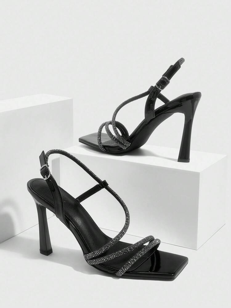 CUCCOO SZL Women's Square Toe High Heel Fashion Shoes, Suitable For Party, Work, And Formal Occasions