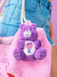 SHEIN X Care Bears 1 只紫色柔软毛绒爱心熊钥匙扣包饰，适合送给朋友和家人的礼物 - 紫色 - 查看 2